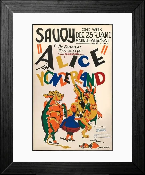 Framed Print : WPA Alice in Wonderland Framed Print : WPA Alice in Wonderland