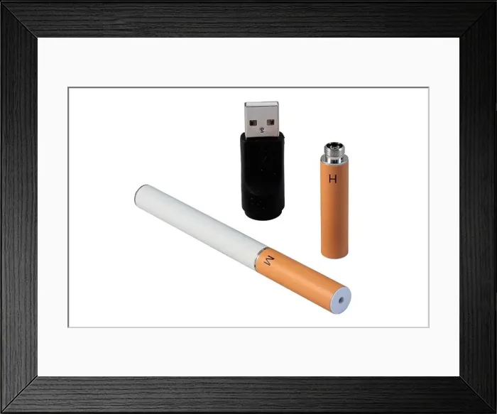 Framed Print : e cigarette, battery, nicotine cartridge and USB charger isolated on white background Framed Print : e cigarette, battery, nicotine cartridge and USB charger isolated on white background
