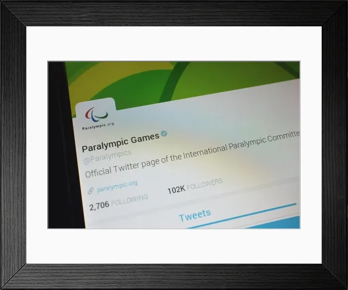 Framed Print : An image of The Paralympic Games profile page on Twitter Framed Print : An image of The Paralympic Games profile page on Twitter