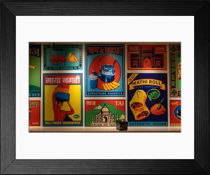 Framed Print : Indian food signs in Chelsea market food area in Manhattan New York City Framed Print : Indian food signs in Chelsea market food area in Manhattan New York City