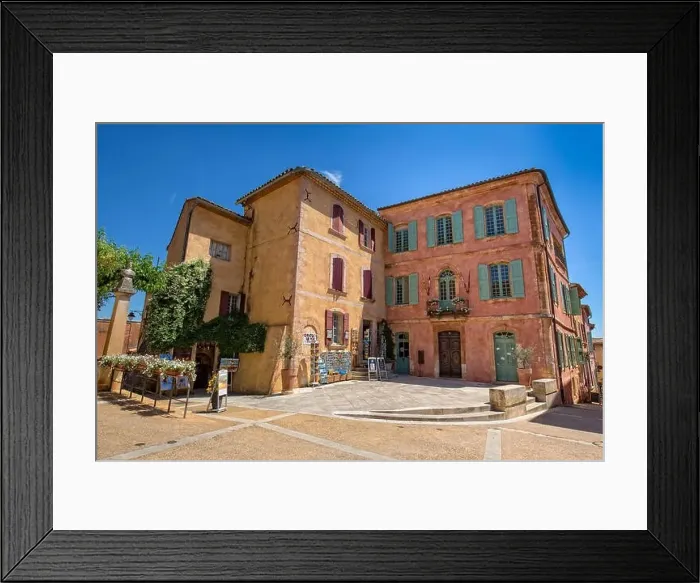 Framed Print : Town Hall on the main square Place De La Mairie in Roussillon, Luberon, Provence, Vaucluse, France Framed Print : Town Hall on the main square Place De La Mairie in Roussillon, Luberon, Provence, Vaucluse, France