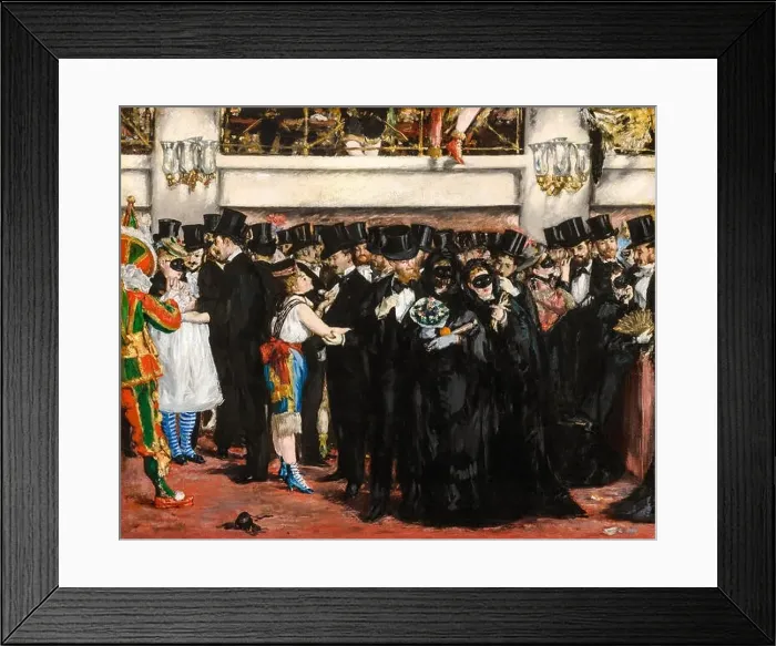 Framed Print : Edouard Manet, Masked Ball at the Opera House, painting, 1873 Framed Print : Edouard Manet, Masked Ball at the Opera House, painting, 1873