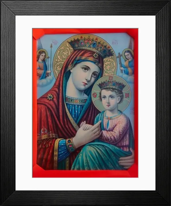 Framed Print : Virgin Mary and baby Jesus, Greek Orthodox icon Framed Print : Virgin Mary and baby Jesus, Greek Orthodox icon