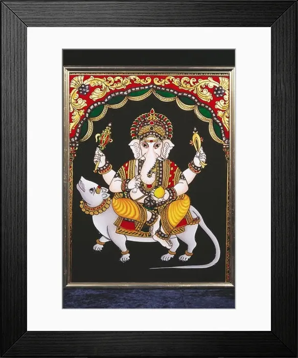 Framed Print : Vijaya Ganapati, Ganapati the Victorious, GANESH IDOL, TANJORE GLASS PAINTING, THANJAVUR, TAMILNADU, INDIA, ASIA Framed Print : Vijaya Ganapati, Ganapati the Victorious, GANESH IDOL, TANJORE GLASS PAINTING, THANJAVUR, TAMILNADU, INDIA, ASIA