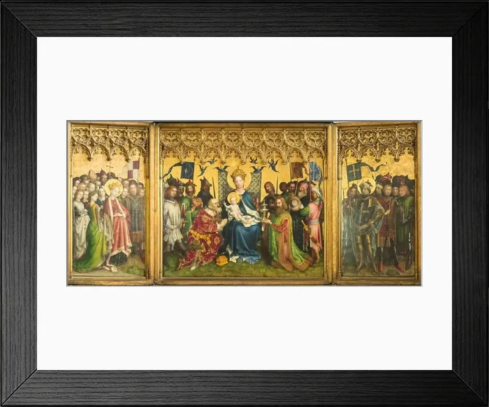 Framed Print : The Dombild Altarpiece, Cologne Cathedral (Altar of Three Magi) 1445 by Stefan Lochner Framed Print : The Dombild Altarpiece, Cologne Cathedral (Altar of Three Magi) 1445 by Stefan Lochner