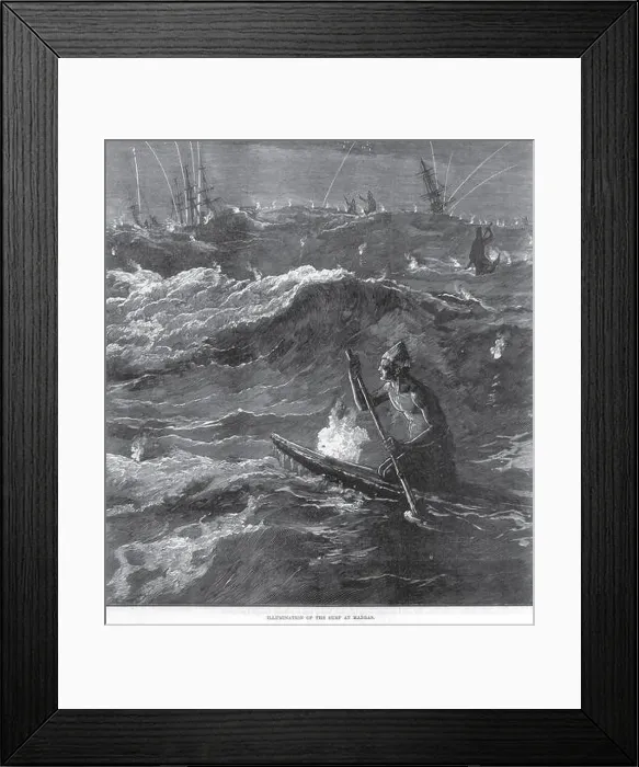 Framed Print : Man rowing boat ; Madras ; Chennai ; Tamil Nadu ; India ; old vintage 1800s engraving Framed Print : Man rowing boat ; Madras ; Chennai ; Tamil Nadu ; India ; old vintage 1800s engraving