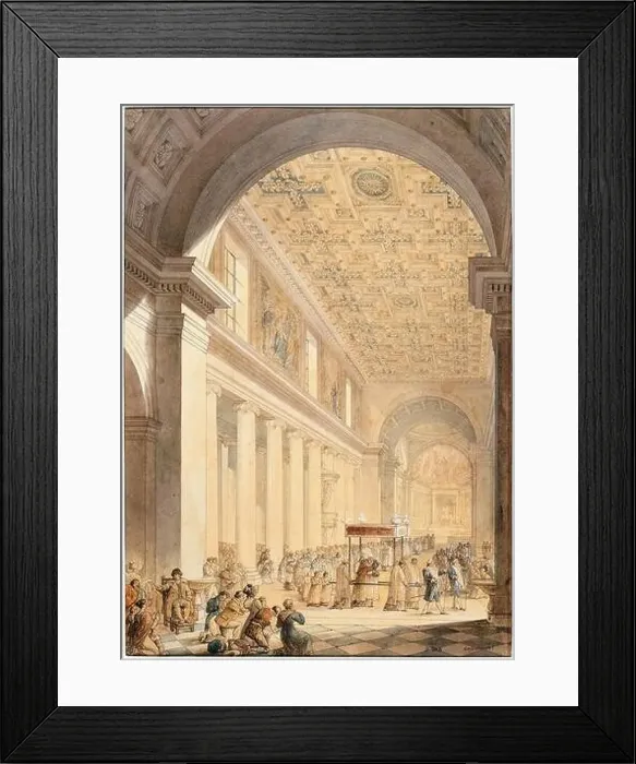 Framed Print : INSIDE VIEW OF OUR LADY OF LORETO Louis-Hippolyte Lebas (1782-1867) Framed Print : INSIDE VIEW OF OUR LADY OF LORETO Louis-Hippolyte Lebas (1782-1867)