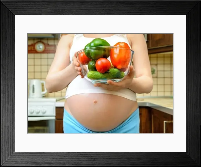 Framed Print : Healthy eating for pregnant woman Framed Print : Healthy eating for pregnant woman