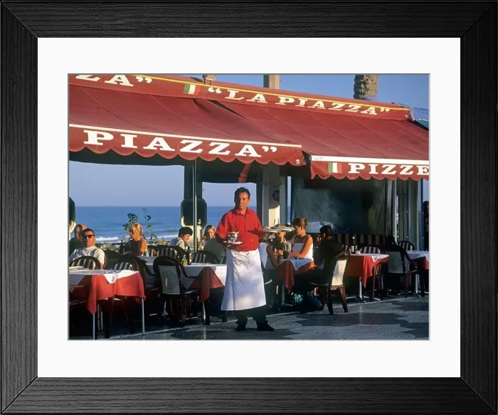 Framed Print : La Piazza restaurant Playa del Ingles Gran Canaria Spain