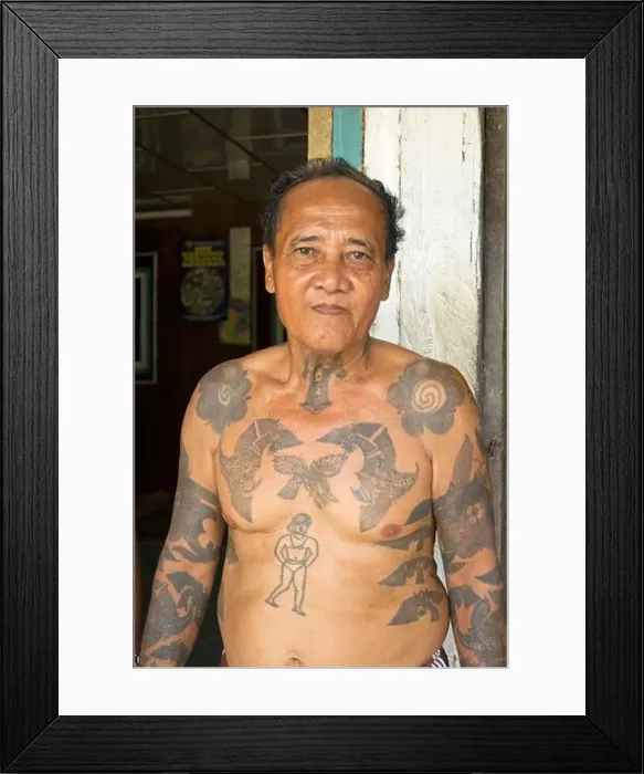 Framed Print : Jugah, an Iban tribal longhouse head man (Tuai Rumah), with warrior tattoos, Kapit district, Sarawak, Malaysia Framed Print : Jugah, an Iban tribal longhouse head man (Tuai Rumah), with warrior tattoos, Kapit district, Sarawak, Malaysia