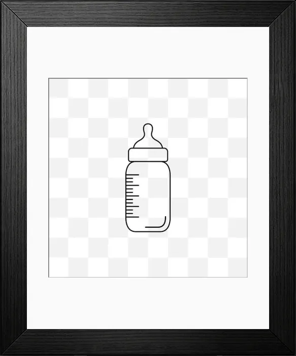 Framed Print : Baby Bottle icon. Vector illustration, flat design Framed Print : Baby Bottle icon. Vector illustration, flat design