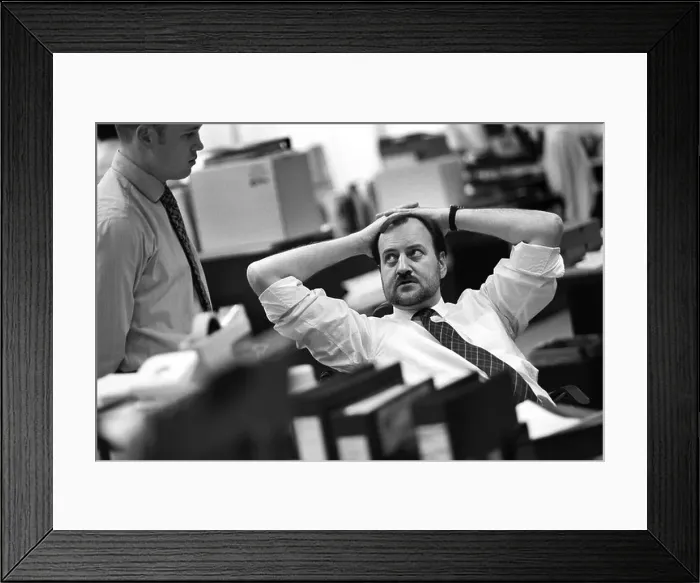 Framed Print : Traders at the International Petroleum Exchange, London, UK Framed Print : Traders at the International Petroleum Exchange, London, UK