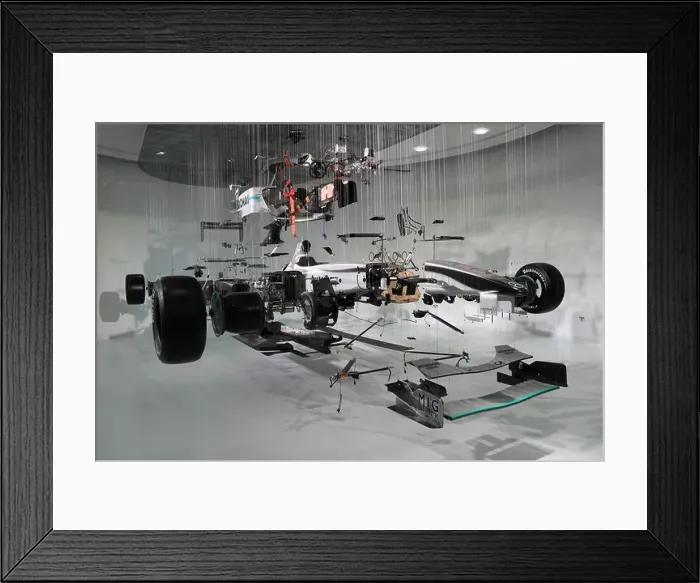 Framed Print : View Suspended II featuring Mercedes MGP W01 F1 (2010) Framed Print : View Suspended II featuring Mercedes MGP W01 F1 (2010)