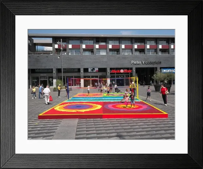 Framed Print : PITCH OF COLORED SAND Framed Print : PITCH OF COLORED SAND
