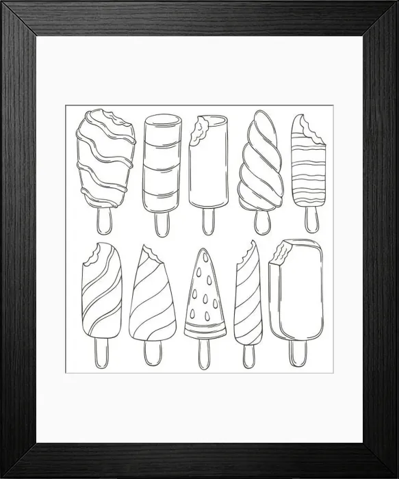 Framed Print : Set of vector illustrations in hand draw style Framed Print : Set of vector illustrations in hand draw style