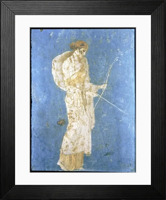 Framed Print : Diana the Huntress, fresco from the house Stabia at Pompeii Framed Print : Diana the Huntress, fresco from the house Stabia at Pompeii