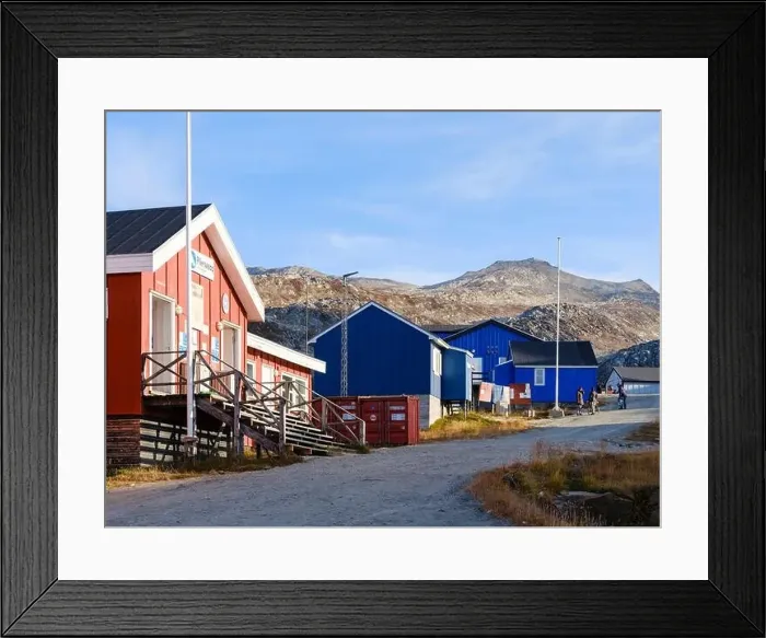 Framed Print : Supermarket Pilersuisoq in the settlement Kuummiit. Ammassalik area in East Greenland, Danish Territory Framed Print : Supermarket Pilersuisoq in the settlement Kuummiit. Ammassalik area in East Greenland, Danish Territory