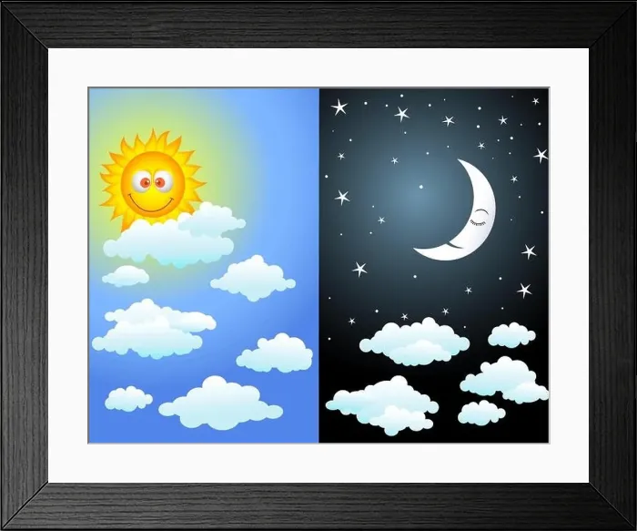 Framed Print : day and night Framed Print : day and night