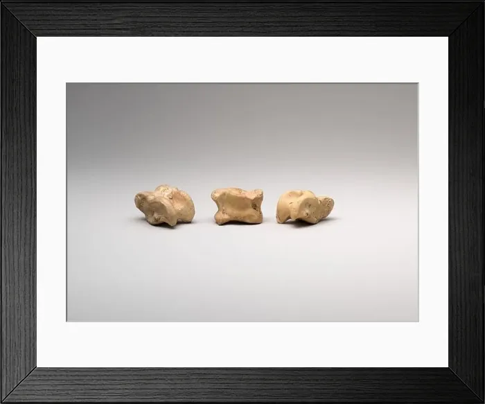 Framed Print : Three Knuckle bone Gaming Pieces ca Framed Print : Three Knuckle bone Gaming Pieces ca