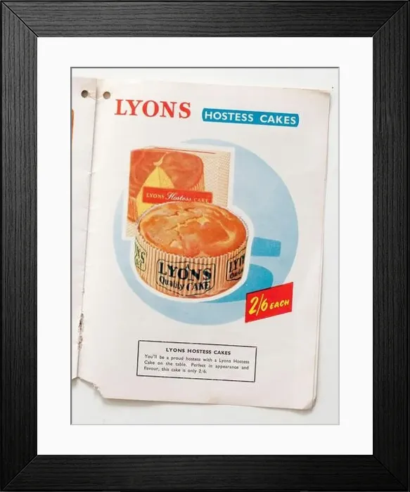 Framed Print : Vintage Lyons Cookery Booklet