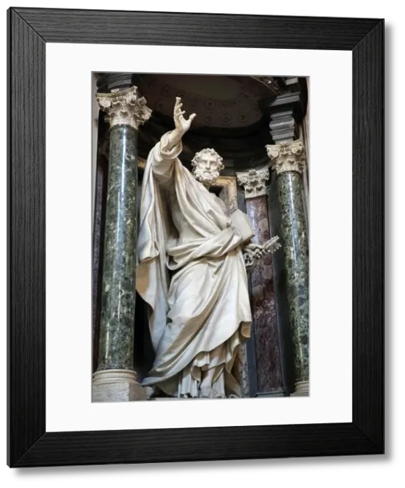 Framed Print : Statue of Saint Peter in the Basilica of Saint John Lateran church in Rome Italy Framed Print : Statue of Saint Peter in the Basilica of Saint John Lateran church in Rome Italy