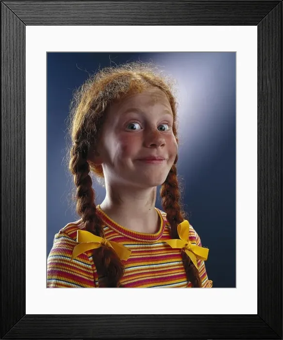 Framed Print : Girls, red-haired, plaits, dirtily Framed Print : Girls, red-haired, plaits, dirtily