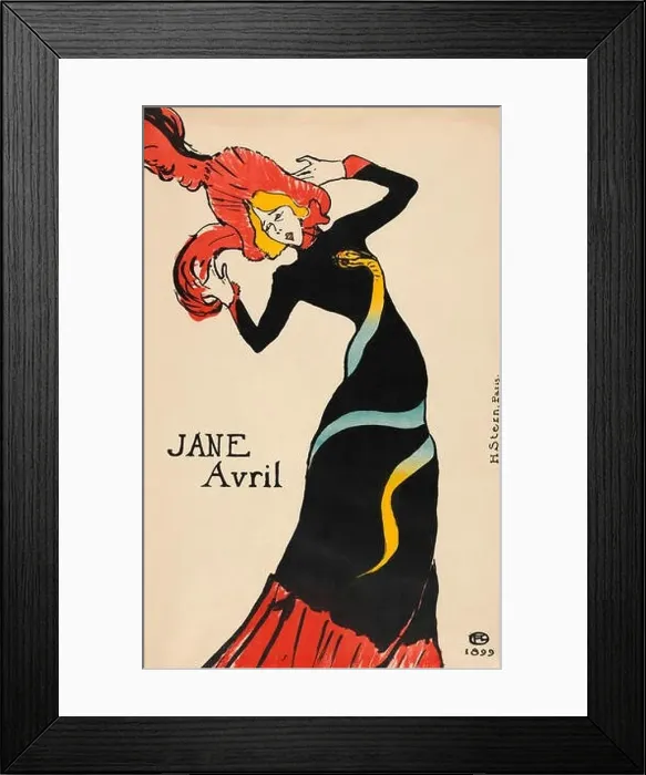 Framed Print : Jane Avril poster by Henri de Toulouse-Lautrec Framed Print : Jane Avril poster by Henri de Toulouse-Lautrec