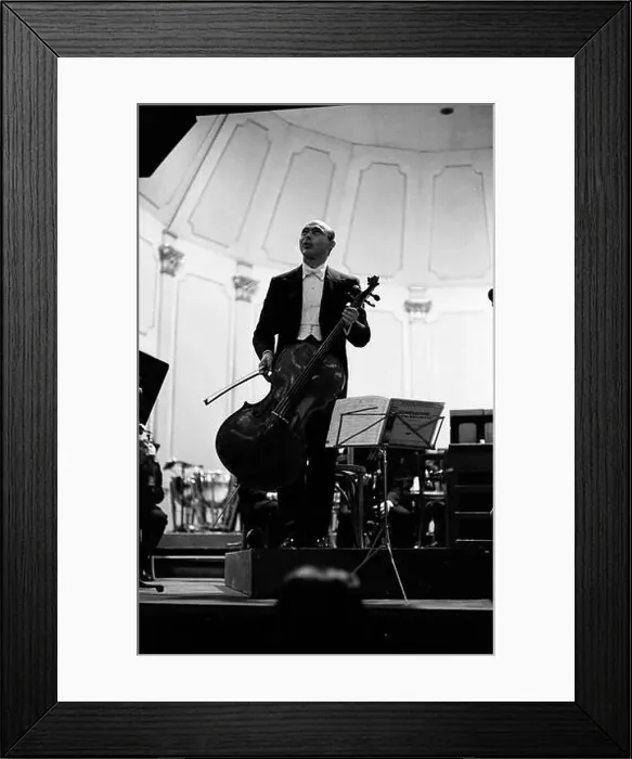 Framed Print : Janos Starker, Hungarian cello player, during a performance at the Teatro Coliseo, Buenos Aires, Argentina Framed Print : Janos Starker, Hungarian cello player, during a performance at the Teatro Coliseo, Buenos Aires, Argentina