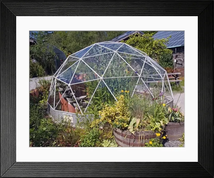 Framed Print : Centre for Alternative Technology Geodesic dome greenhouse containing plants Machynlleth Powys Wales UK Framed Print : Centre for Alternative Technology Geodesic dome greenhouse containing plants Machynlleth Powys Wales UK