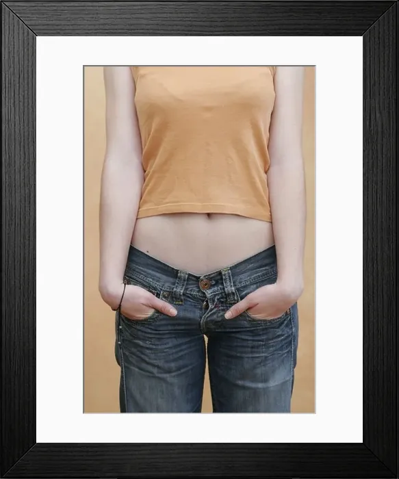 Framed Print : Slim figure of teenage girl Framed Print : Slim figure of teenage girl