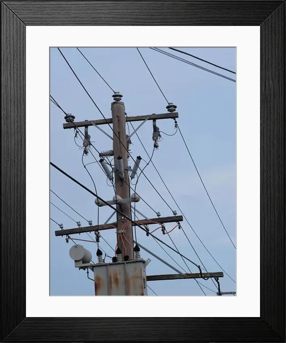 Framed Print : Timber power pole and transformer, Melbourne Australia 2016 Framed Print : Timber power pole and transformer, Melbourne Australia 2016