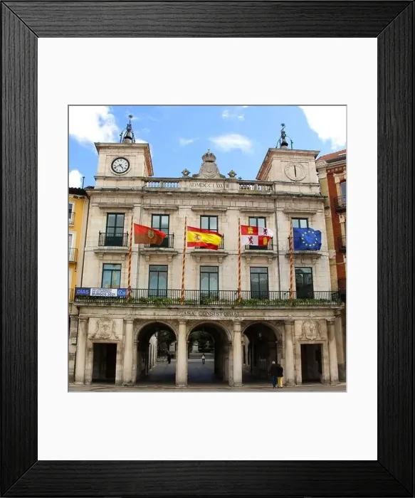 Framed Print : The Town Hall Casa Consistorial Plaza Mayor Burgos Castile and Leon Spain Framed Print : The Town Hall Casa Consistorial Plaza Mayor Burgos Castile and Leon Spain