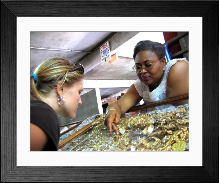 Framed Print : Jewelry vendor grand market Lome Togo West Africa Framed Print : Jewelry vendor grand market Lome Togo West Africa