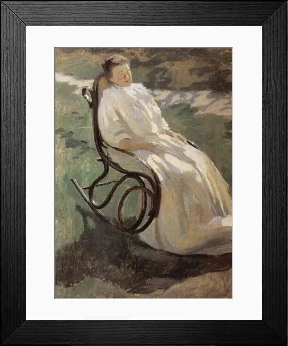 Framed Print : Woman in rocking chair 1897; Saratov, Russian Federation by Victor Borisov-Musatov Framed Print : Woman in rocking chair 1897; Saratov, Russian Federation by Victor Borisov-Musatov