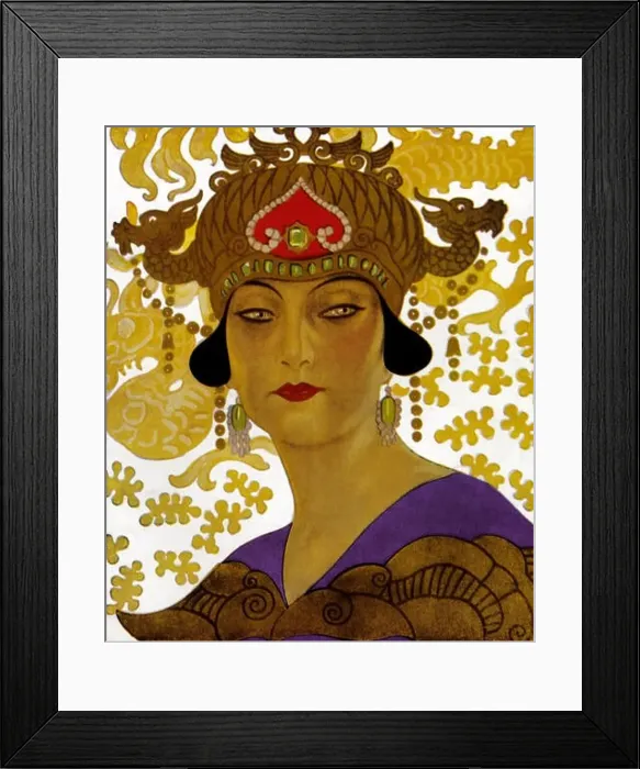 Framed Print : Giacomo Puccini - Turandot (1926). Poster. Portrait of Princess Turandot Framed Print : Giacomo Puccini - Turandot (1926). Poster. Portrait of Princess Turandot