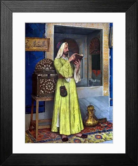 Framed Print : Fountain of Youth ( Arab Reading a Book ) 1904 Osman Hamdi Bey 1842-1910 German Germany Framed Print : Fountain of Youth ( Arab Reading a Book ) 1904 Osman Hamdi Bey 1842-1910 German Germany