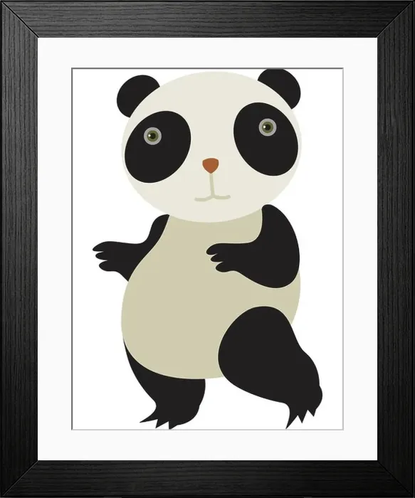 Framed Print : Drawing of a panda bear Framed Print : Drawing of a panda bear