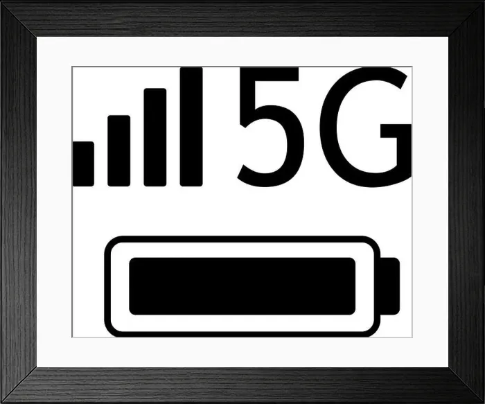 Framed Print : 5G bar icon isolated on white background Framed Print : 5G bar icon isolated on white background