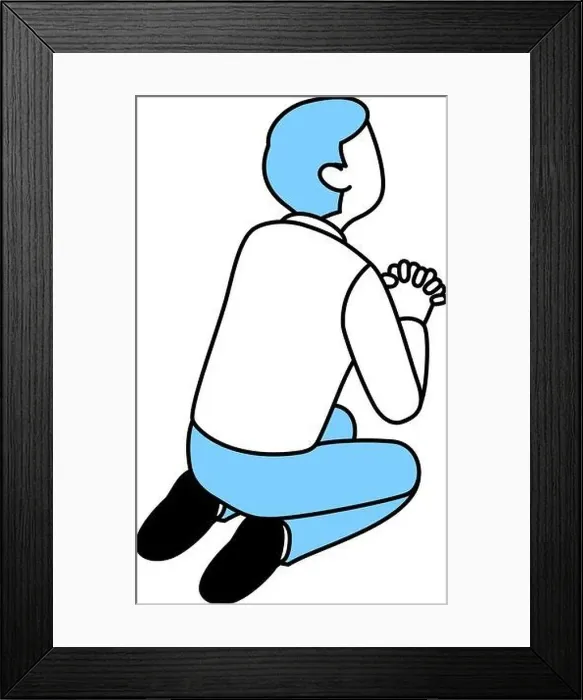 Framed Print : Image of a man asking for forgiveness Framed Print : Image of a man asking for forgiveness