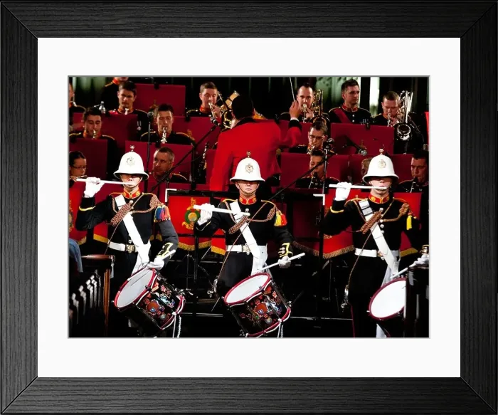 Framed Print : Corp of Drums of the Royal Marines Band Service Framed Print : Corp of Drums of the Royal Marines Band Service