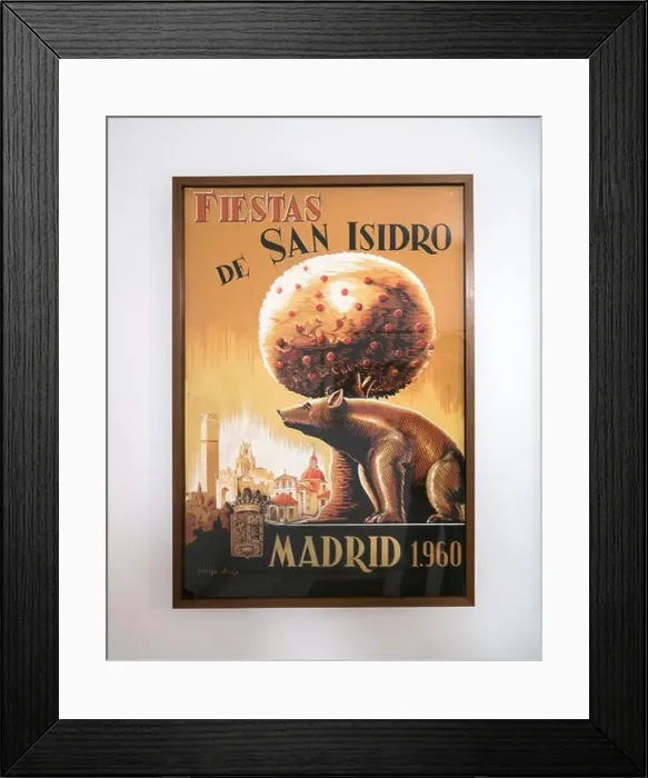 Framed Print : Carteles antiguos de las Fiestas de San Isidro. Museo de San Isidro. Madrid. España Framed Print : Carteles antiguos de las Fiestas de San Isidro. Museo de San Isidro. Madrid. España
