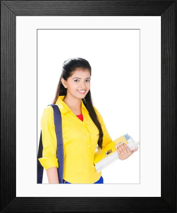 Framed Print : indian College girl standing Framed Print : indian College girl standing