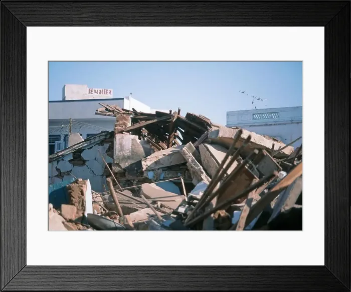 Framed Print : earthquake 26 jan 2001, bhuj, gujrat, india Framed Print : earthquake 26 jan 2001, bhuj, gujrat, india