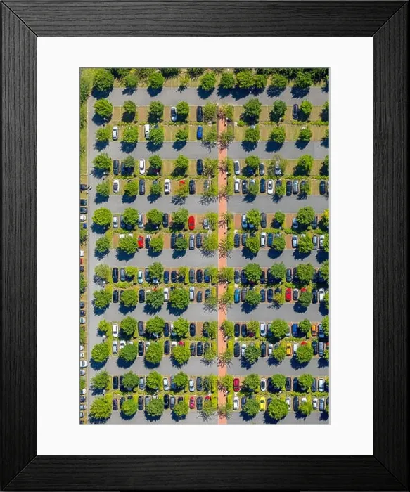 Framed Print : Parking OLG Hamm, Higher Regional Court Hamm Framed Print : Parking OLG Hamm, Higher Regional Court Hamm