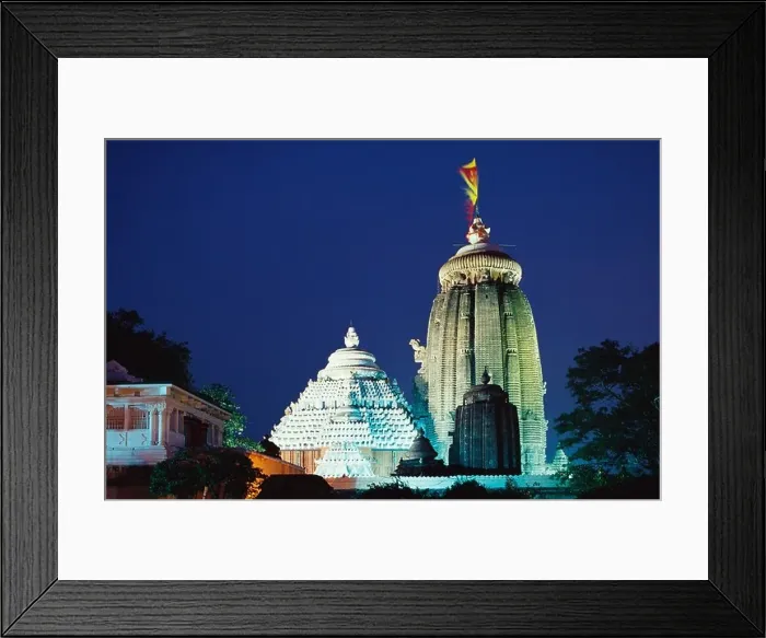 Framed Print : Illuminated Jagannath temple by night ; Puri ; Orissa ; India Framed Print : Illuminated Jagannath temple by night ; Puri ; Orissa ; India
