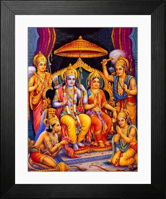 Framed Print : Rama Sita and Hanuman Hindu Gods Framed Print : Rama Sita and Hanuman Hindu Gods