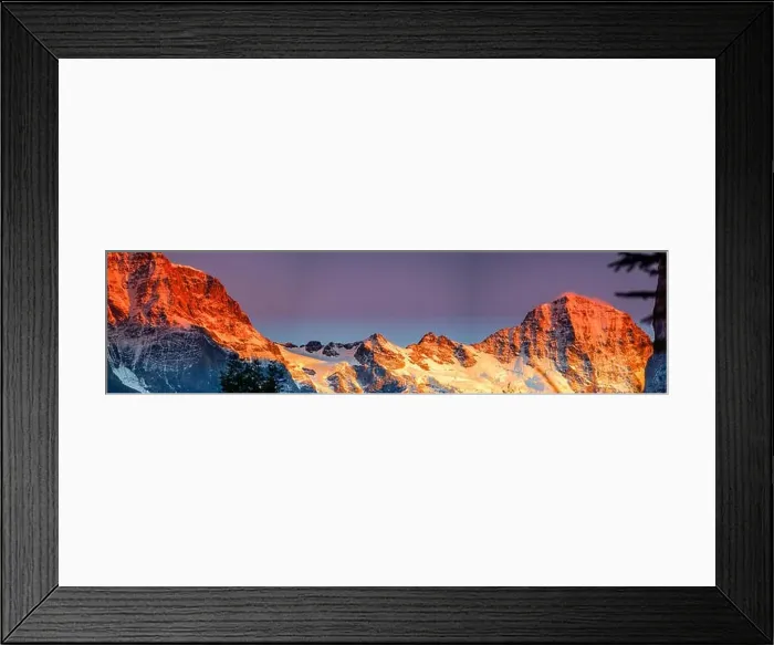 Framed Print : Grosshorn and Breithorn panoramic view at sunset Framed Print : Grosshorn and Breithorn panoramic view at sunset
