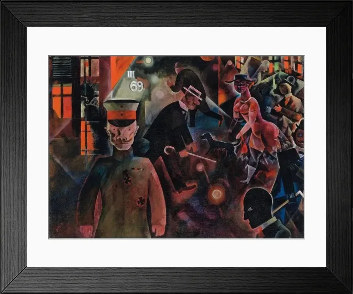 Framed Print : Dangerous Street. Museum: PRIVATE COLLECTION. Author: GEORGE GROSZ Framed Print : Dangerous Street. Museum: PRIVATE COLLECTION. Author: GEORGE GROSZ