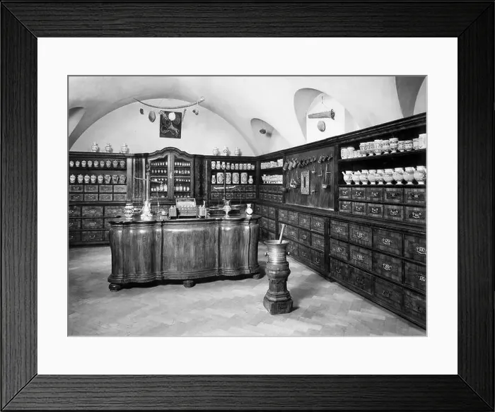 Framed Print : Pharmacy from the 19th Century Framed Print : Pharmacy from the 19th Century