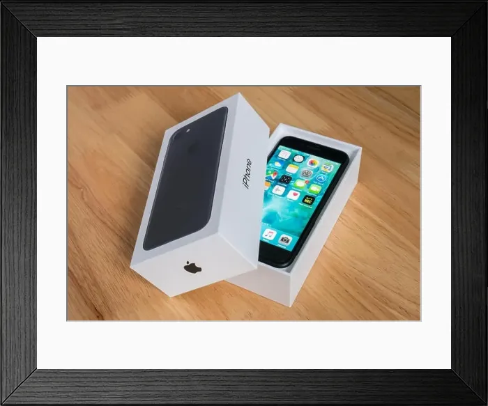 Framed Print : Bangkok, Thailand - October 11, 2017 : Apple iPhone 7 in the box package Framed Print : Bangkok, Thailand - October 11, 2017 : Apple iPhone 7 in the box package